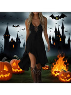 Women'S Fashion Casual Halloween Gothic Lace Elegant Party